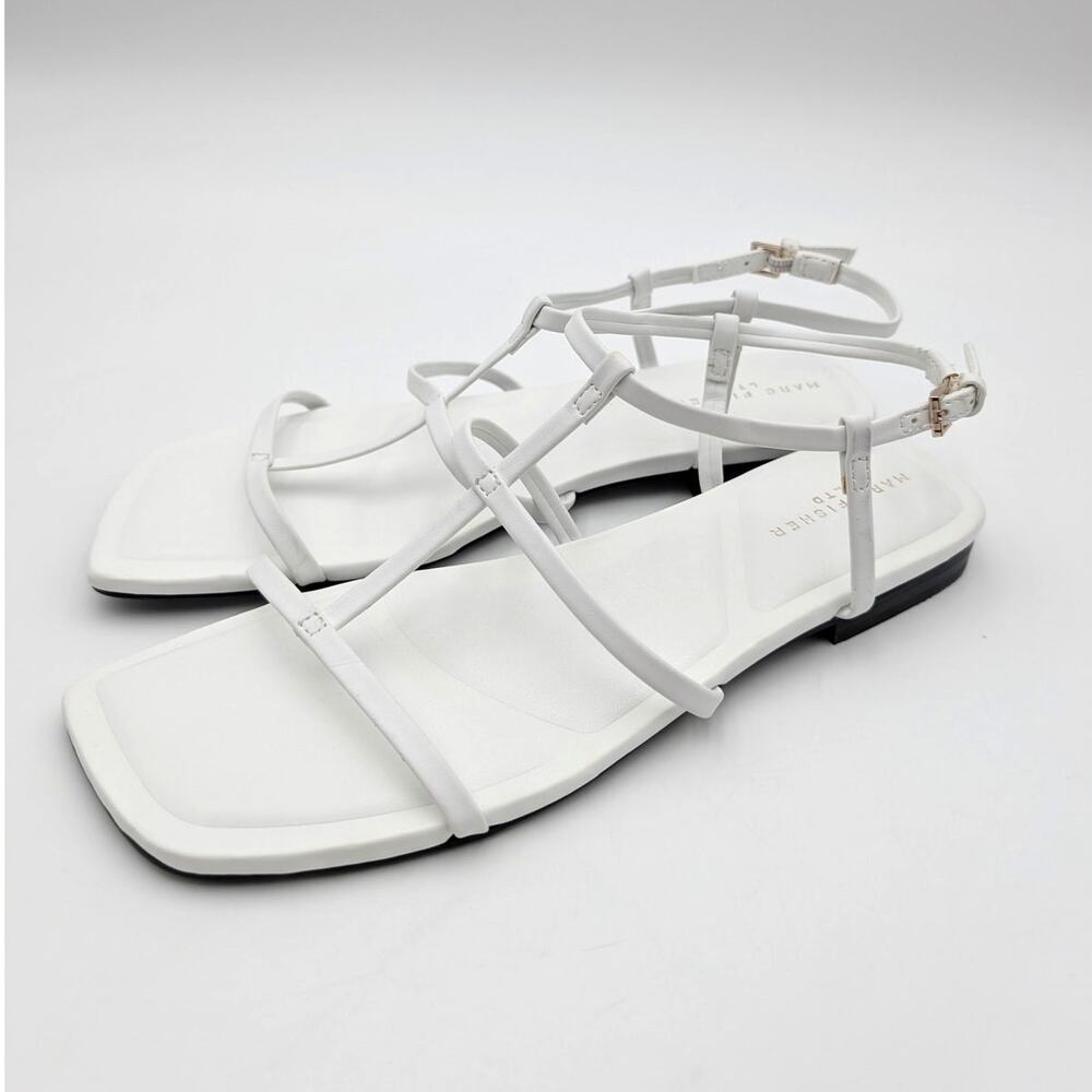 Marc Fisher Marris Open Square Toe Strappy Flat Sandals Women's Size US8M EU38.5